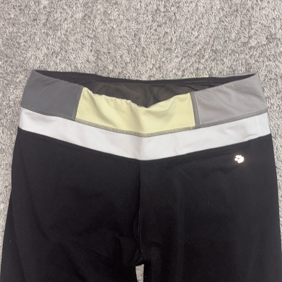 Bally black, yellow and gray flare leggings/stretch pants - Picture 2 of 4